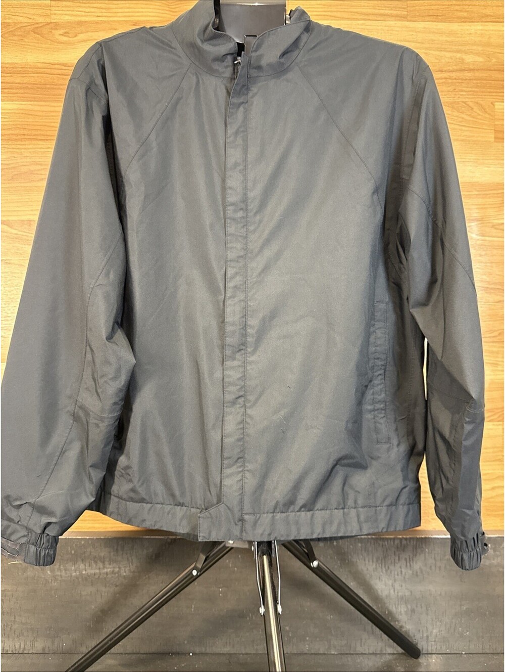 FootJoy FJ Windbreaker Golf Jacket Dryjoys Men's Size Medium Full Zip Black